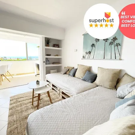 Panoramic Seaview - 2 Bedroom, Main Ave, 15 Min Walk Beach, Workspace Albufeira