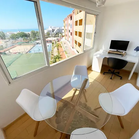 Panoramic Seaview - 2 Bedroom, Main Ave, 15 Min Walk Beach, Workspace アルブフェイラ