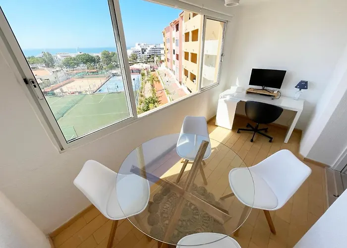 Panoramic Seaview - 2 Bedroom, Main Ave, 15 Min Walk Beach, Workspace 알부페이라